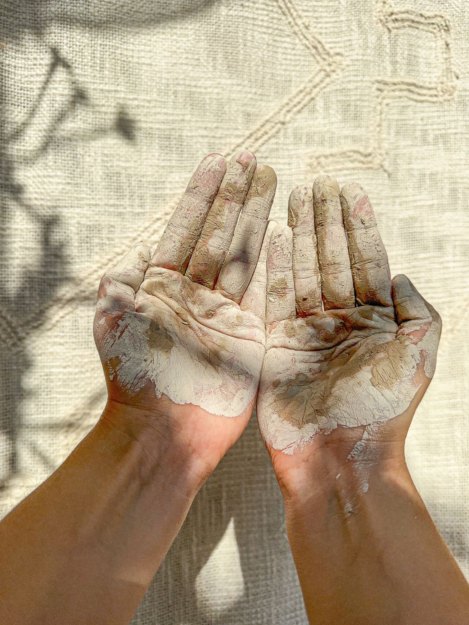 Deux mains ouvertes, paumes vers le haut, remplies de terre.
